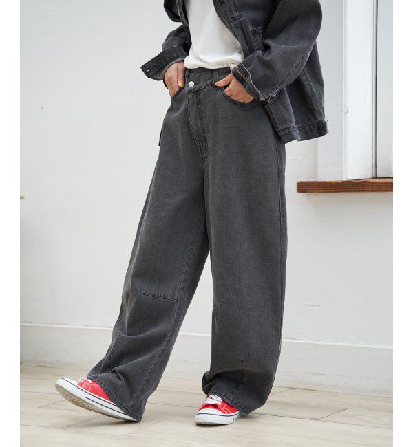 Lbc with Life「アシメボタンカーブデニムパンツ」|その他|