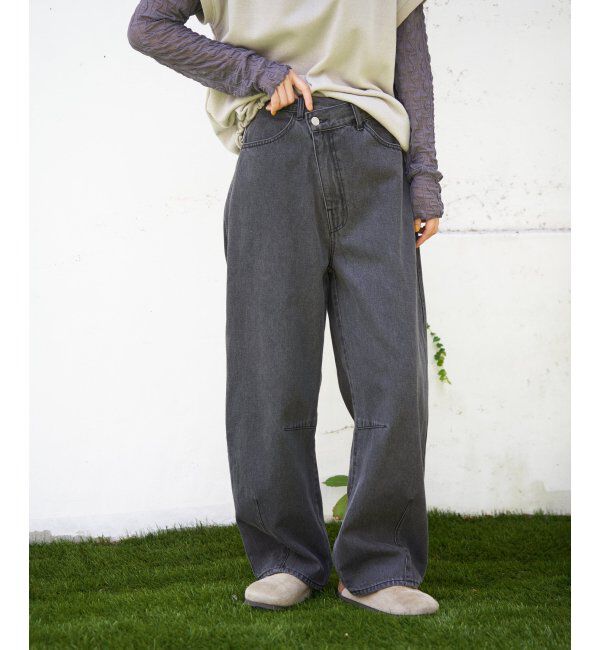 Lbc with Life「アシメボタンカーブデニムパンツ」|その他|