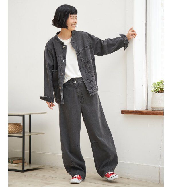 Lbc with Life「アシメボタンカーブデニムパンツ」|その他|