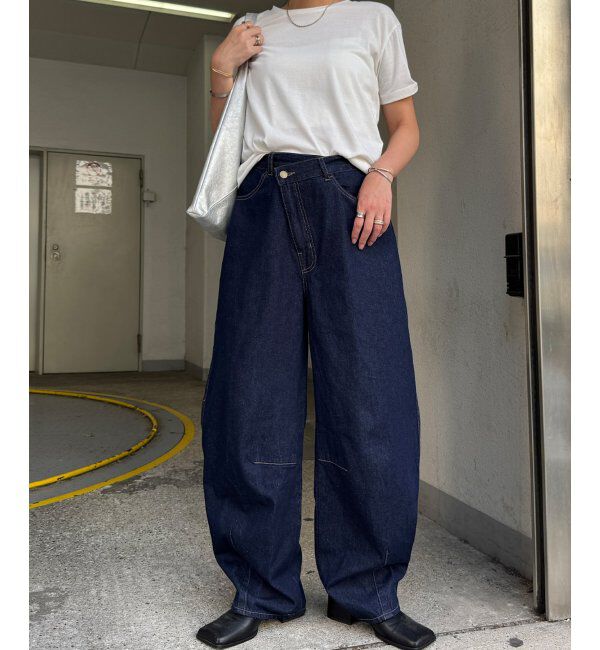 Lbc with Life「アシメボタンカーブデニムパンツ」|その他|