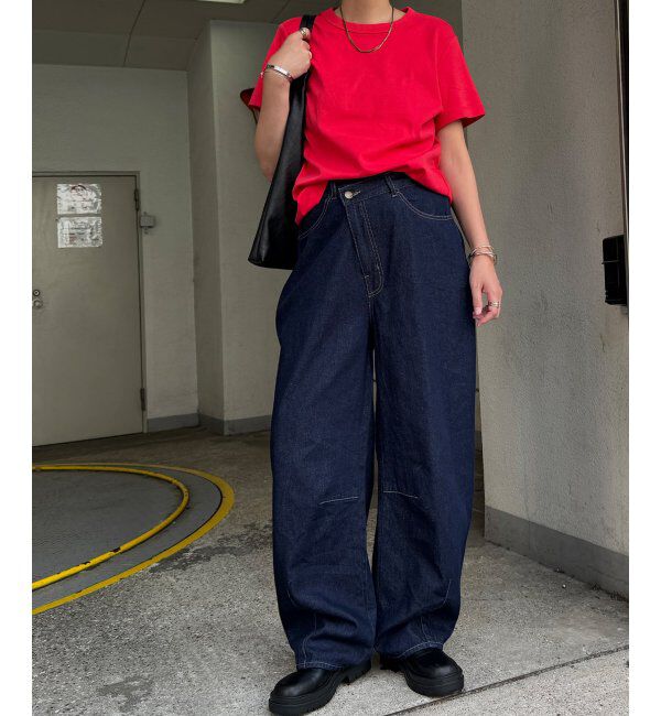 Lbc with Life「アシメボタンカーブデニムパンツ」|その他|