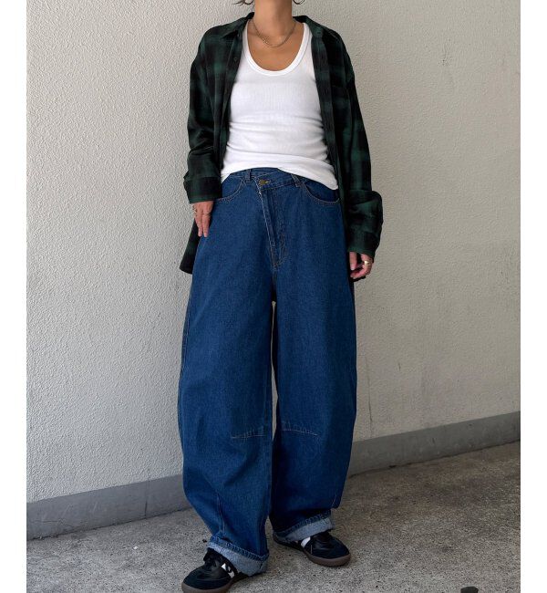 Lbc with Life「アシメボタンカーブデニムパンツ」|その他|