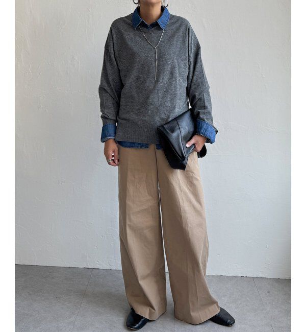 Lbc with Life「ソフトタッチアイレットVネックプルオーバー」|カーディガン|