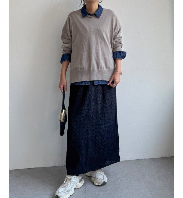 Lbc with Life「ソフトタッチアイレットVネックプルオーバー」|カーディガン|