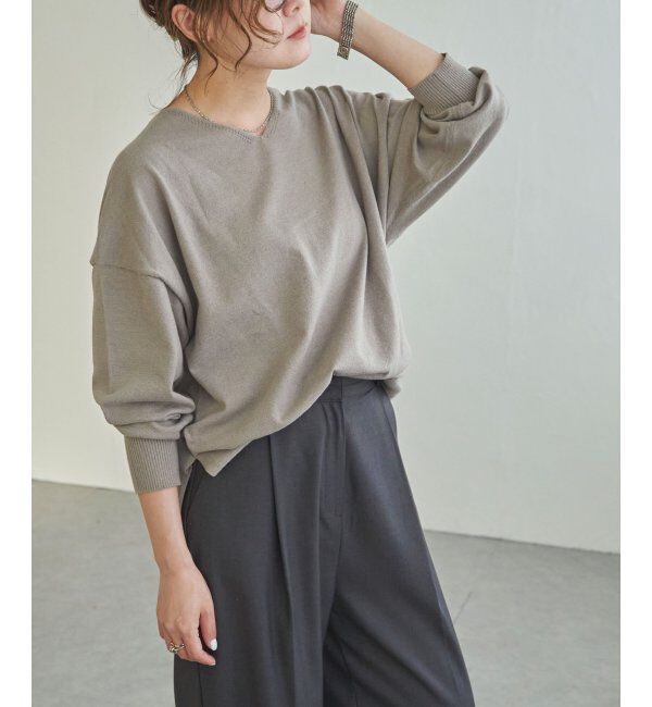 Lbc with Life「ソフトタッチアイレットVネックプルオーバー」|カーディガン|