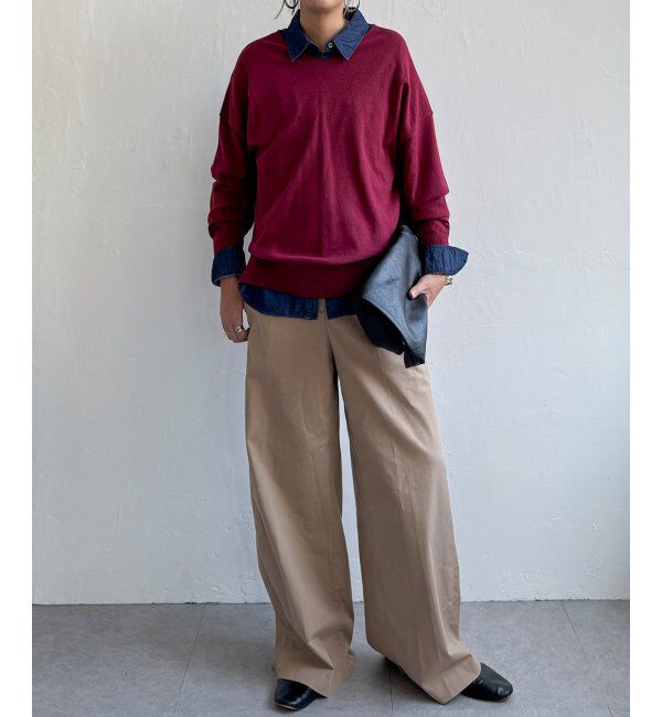 Lbc with Life「ソフトタッチアイレットVネックプルオーバー」|カーディガン|