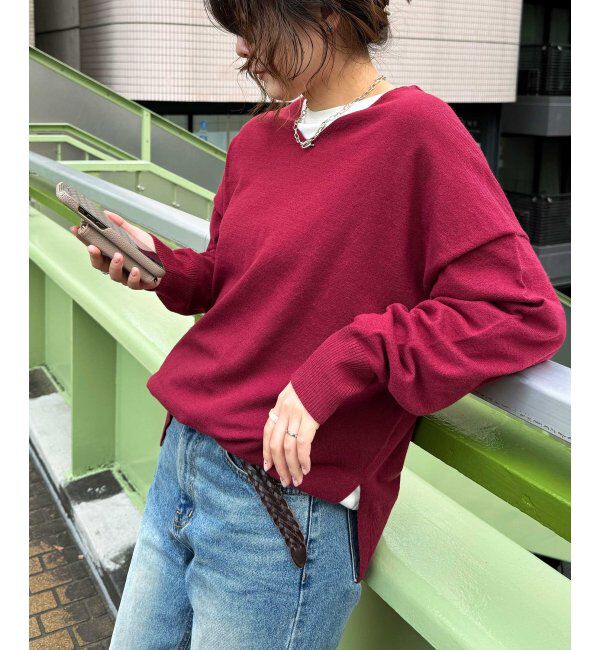 Lbc with Life「ソフトタッチアイレットVネックプルオーバー」|カーディガン|