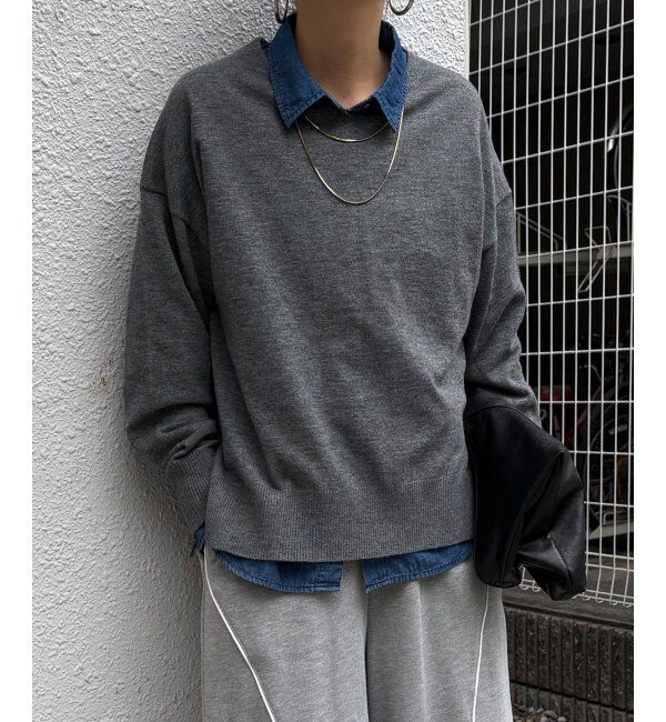 Lbc with Life「ソフトタッチアイレットVネックプルオーバー」|カーディガン|