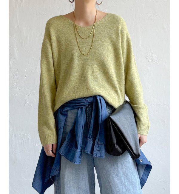 Lbc with Life「アンゴラコンVネックニット」|カーディガン|