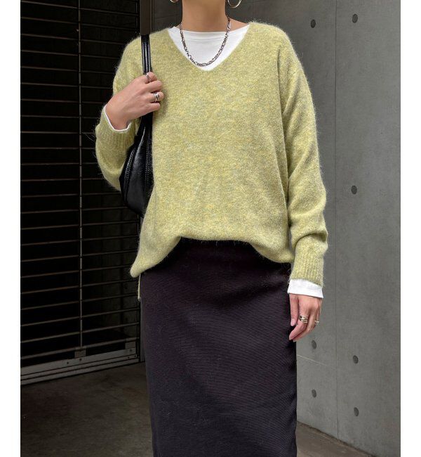 Lbc with Life「アンゴラコンVネックニット」|カーディガン|