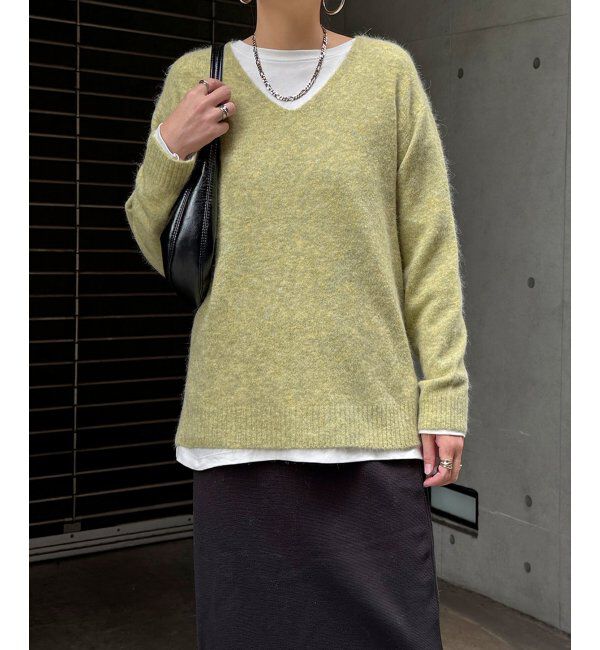 Lbc with Life「アンゴラコンVネックニット」|カーディガン|