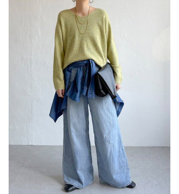 Lbc with Life「アンゴラコンVネックニット」|カーディガン|