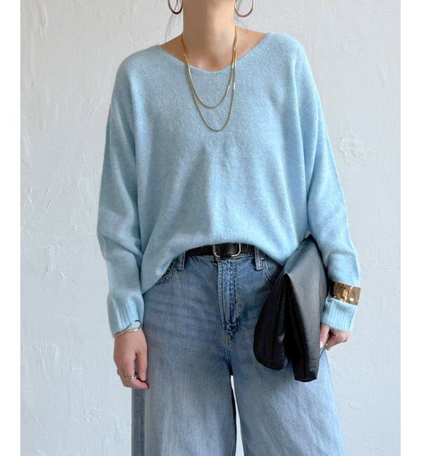 Lbc with Life「アンゴラコンVネックニット」|カーディガン|