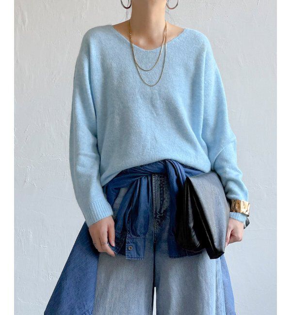 Lbc with Life「アンゴラコンVネックニット」|カーディガン|