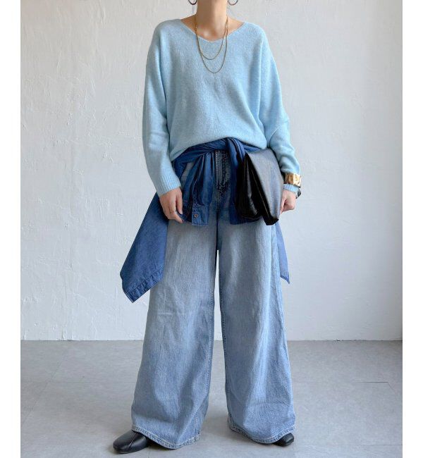 Lbc with Life「アンゴラコンVネックニット」|カーディガン|