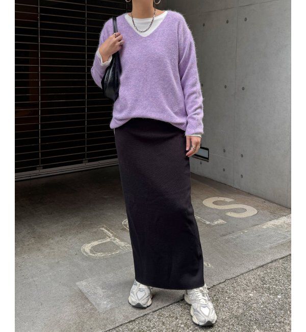 Lbc with Life「アンゴラコンVネックニット」|カーディガン|