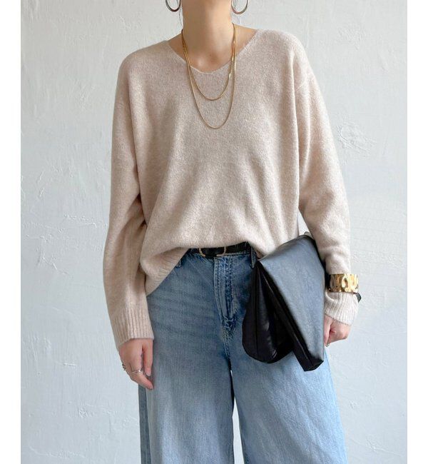 Lbc with Life「アンゴラコンVネックニット」|カーディガン|