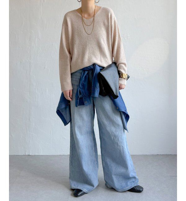 Lbc with Life「アンゴラコンVネックニット」|カーディガン|