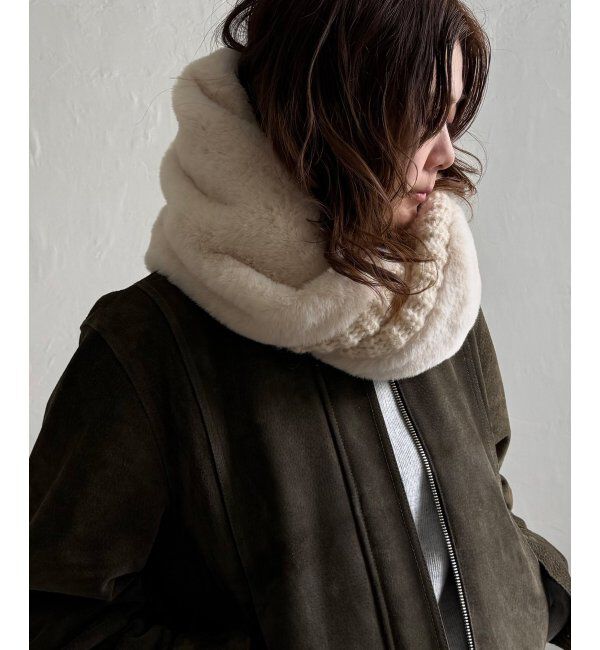 Lbc with Life「エコファーMIXスヌード」|マフラー|