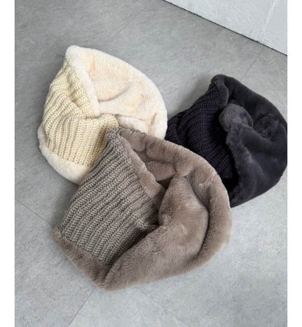 Lbc with Life「エコファーMIXスヌード」|マフラー|