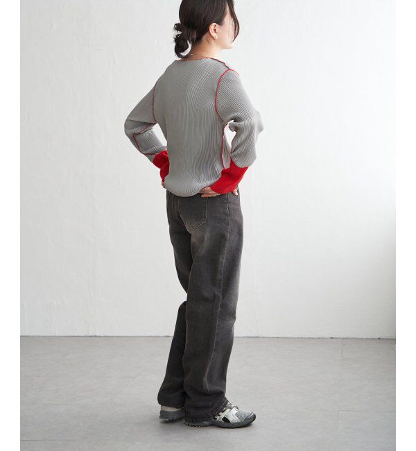 VENCE share style「プリーツ加工配色袖トップス」|その他|