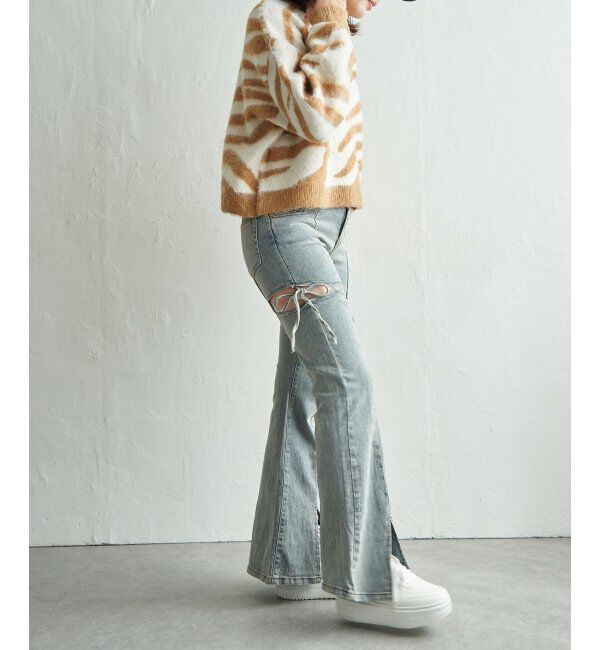 VENCE share style「ジャガードゼブラ柄プルオーバー」|ニット・セーター|