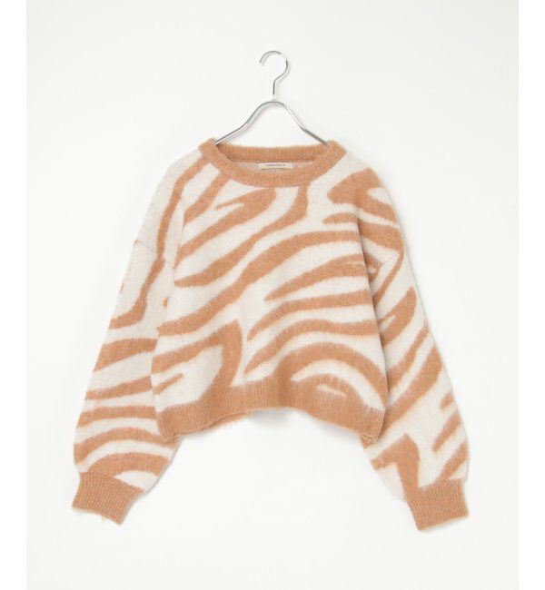 VENCE share style「ジャガードゼブラ柄プルオーバー」|ニット・セーター|