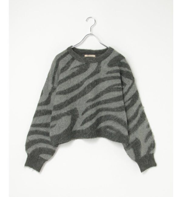 VENCE share style「ジャガードゼブラ柄プルオーバー」|ニット・セーター|