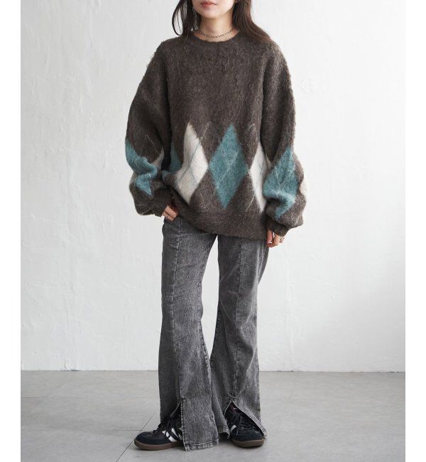 VENCE share style「アーガイルニットプルオーバー」|ニット・セーター|