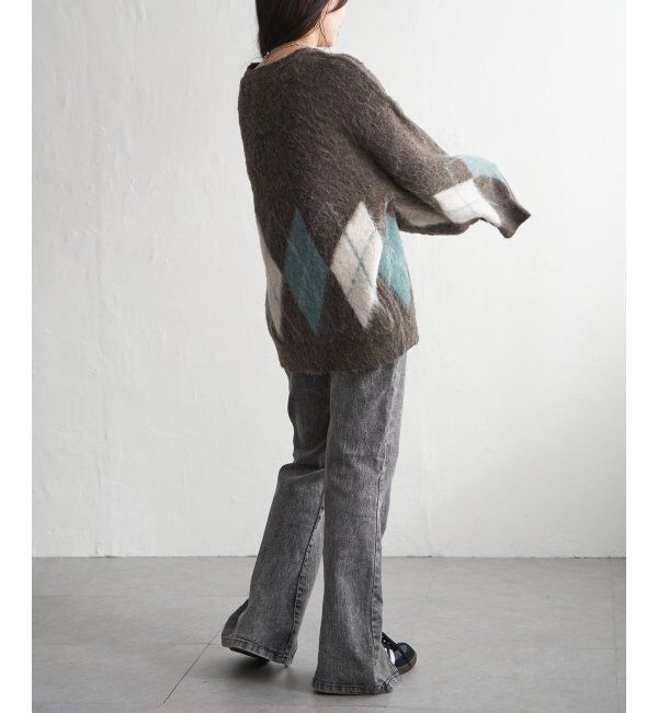 VENCE share style「アーガイルニットプルオーバー」|ニット・セーター|