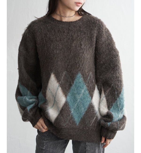 VENCE share style「アーガイルニットプルオーバー」|ニット・セーター|