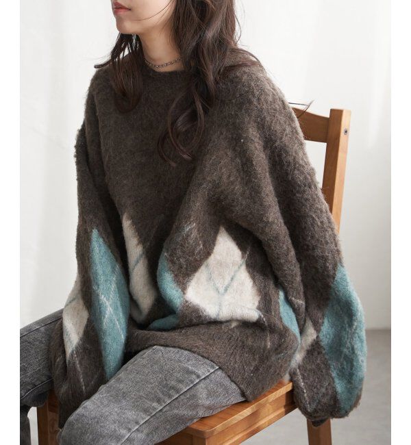 VENCE share style「アーガイルニットプルオーバー」|ニット・セーター|