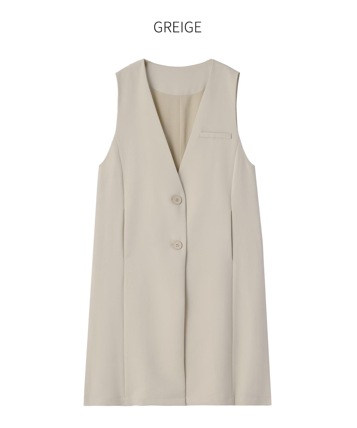 STYLE DELI「ジョーゼットロングジレ」|ベスト・ジレ|