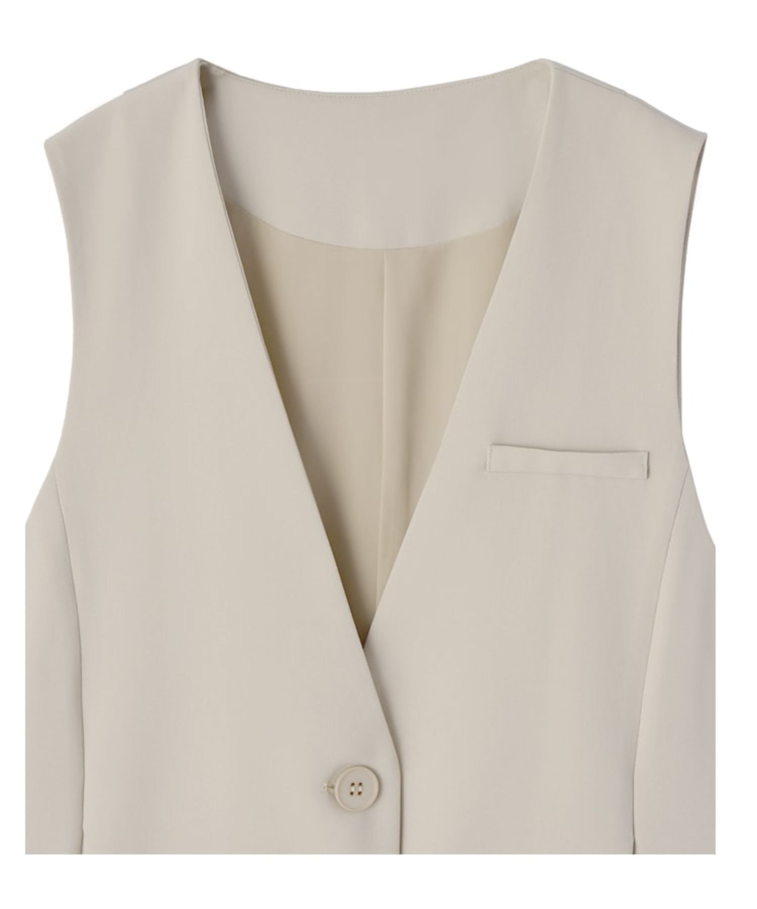 STYLE DELI「ジョーゼットロングジレ」|ベスト・ジレ|