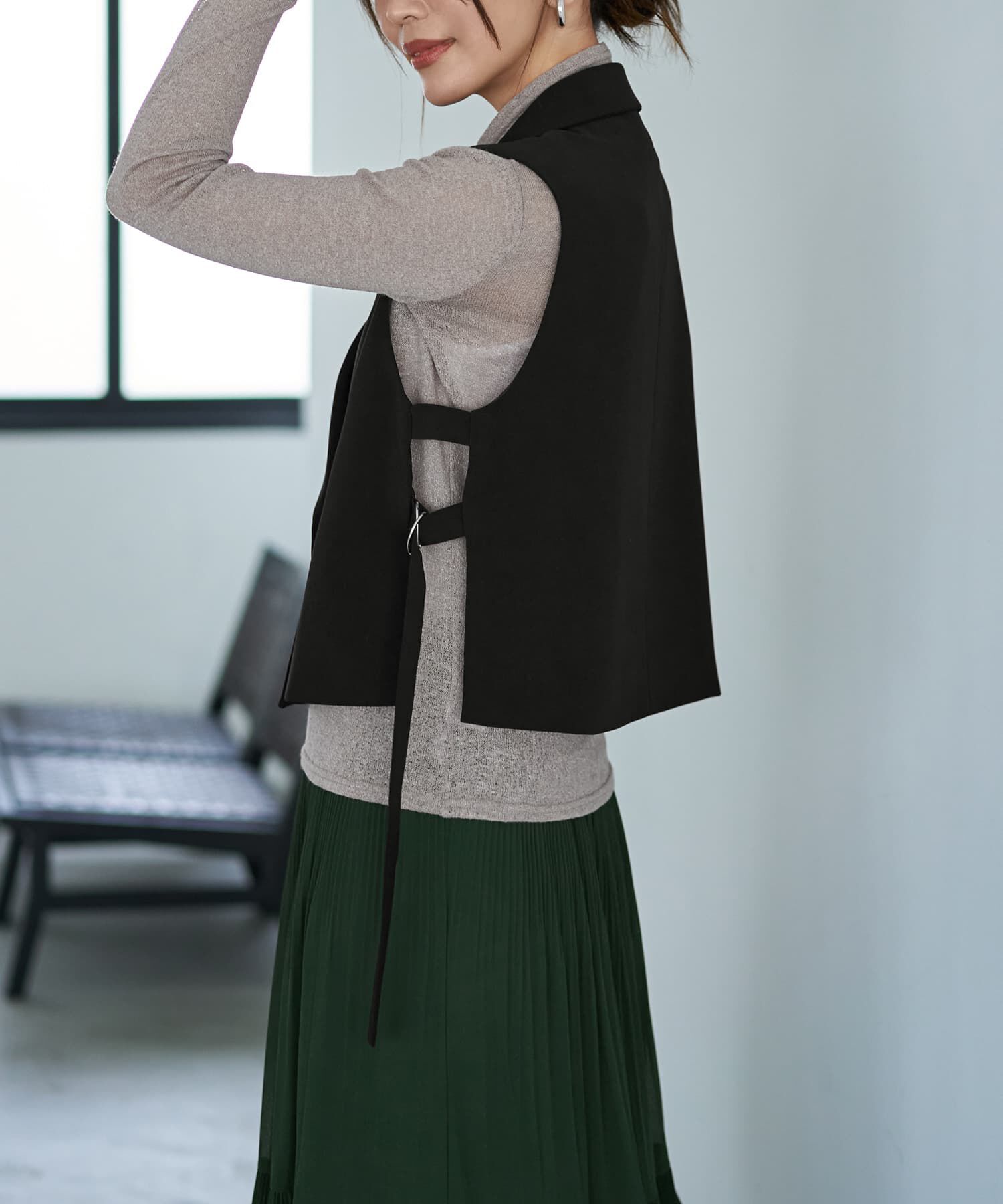 STYLE DELI「ショートジャケット型ベスト」|ベスト・ジレ|