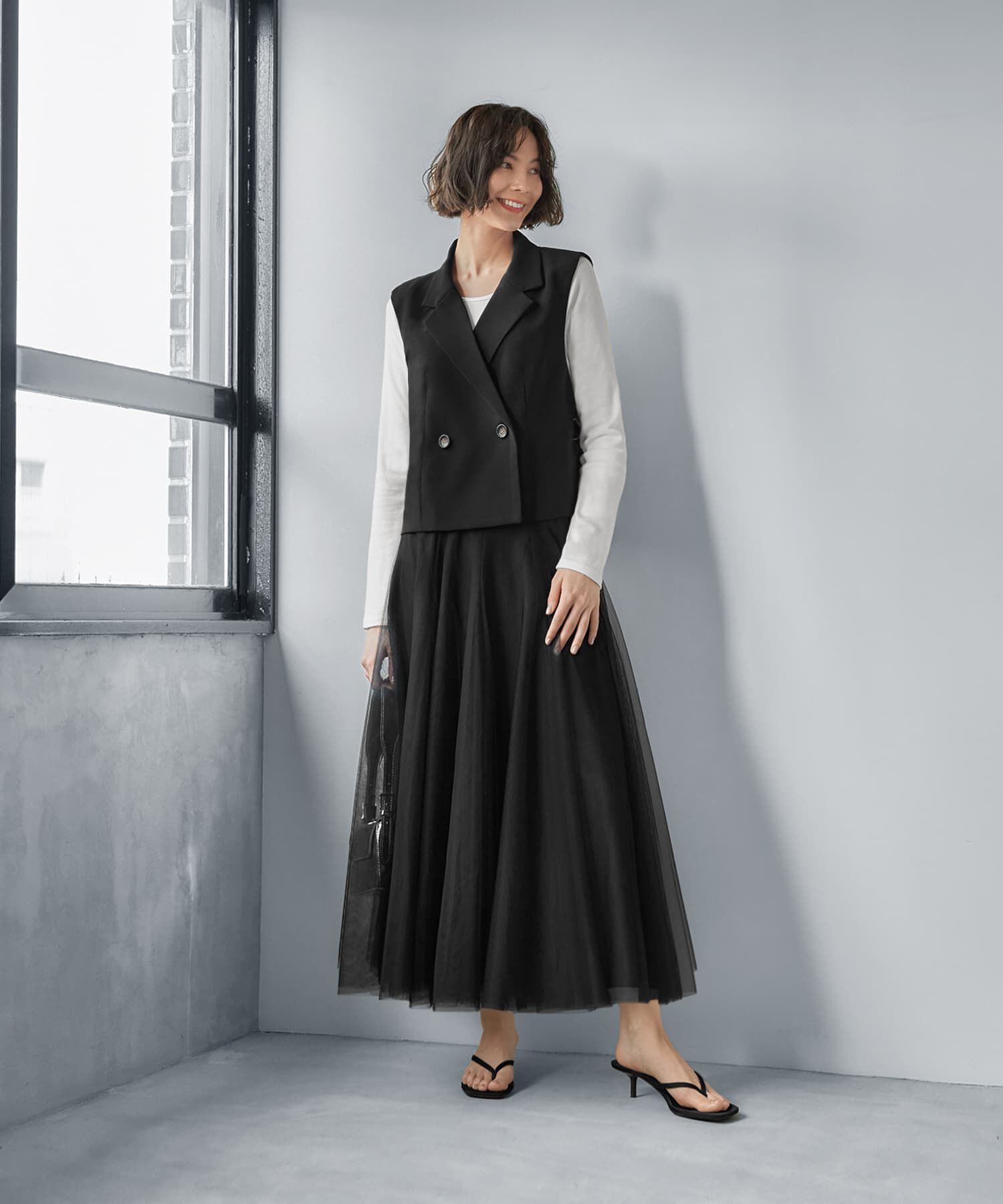 STYLE DELI「ショートジャケット型ベスト」|ベスト・ジレ|