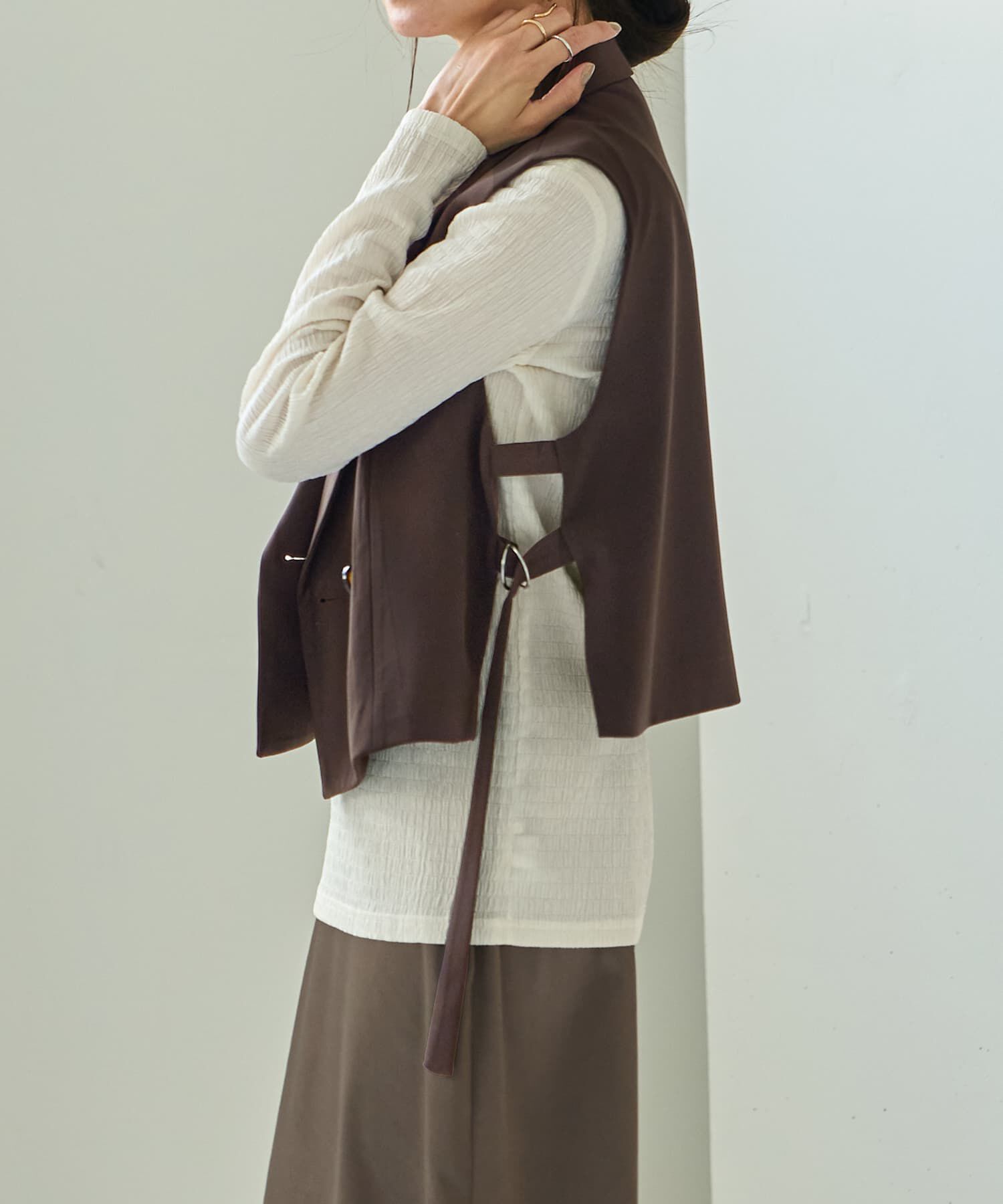 STYLE DELI「ショートジャケット型ベスト」|ベスト・ジレ|