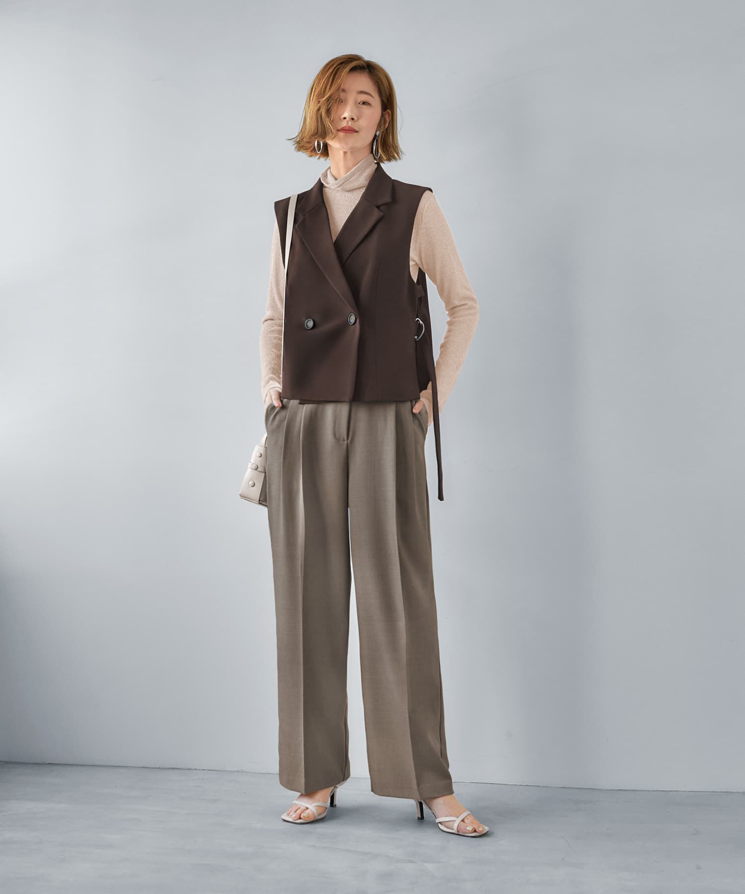 STYLE DELI「ショートジャケット型ベスト」|ベスト・ジレ|