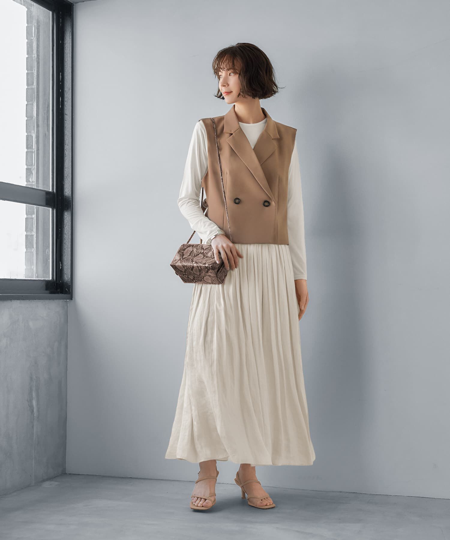 STYLE DELI「ショートジャケット型ベスト」|ベスト・ジレ|