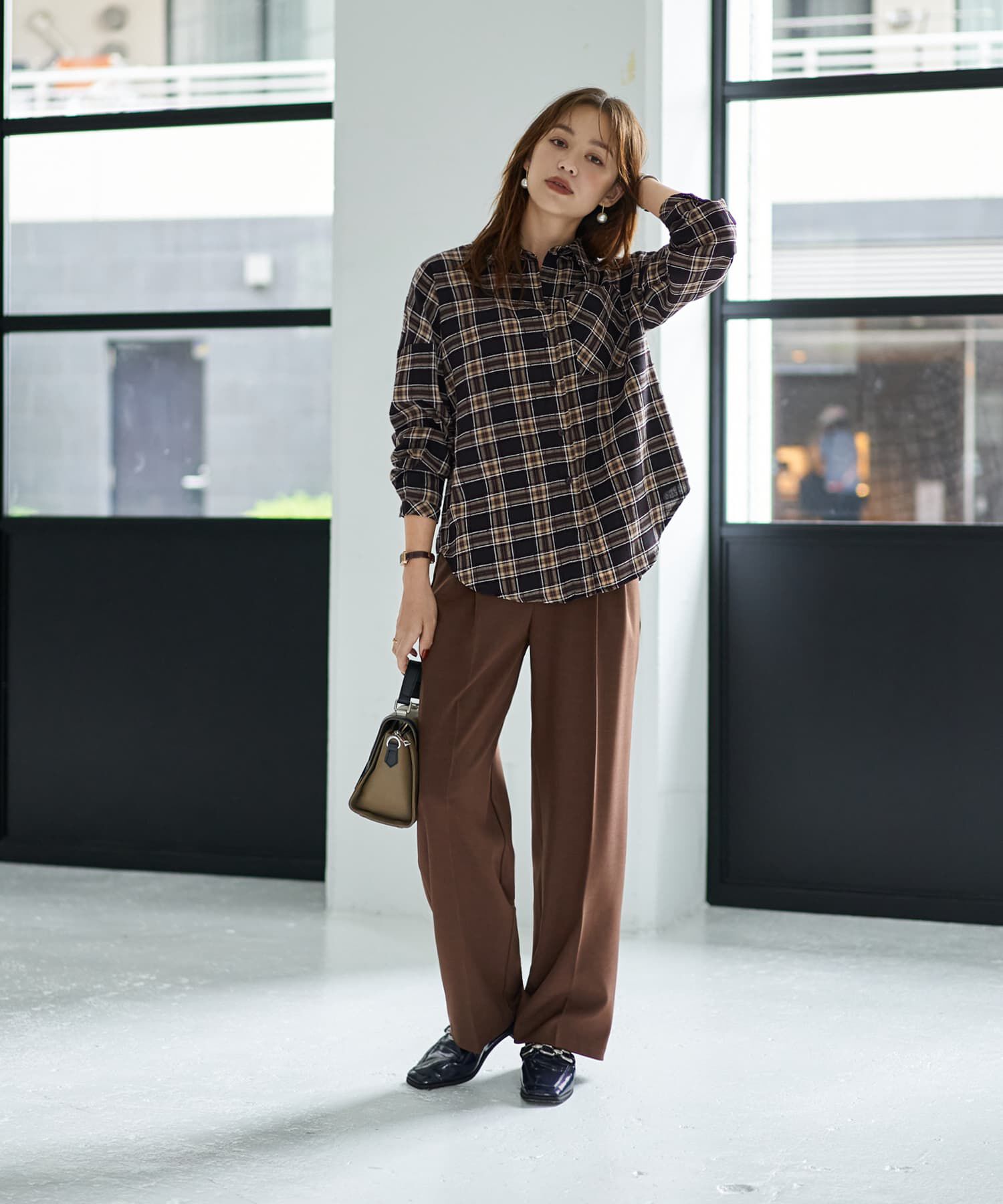 STYLE DELI「立体ステッチチェック柄シャツ」|シャツ・ブラウス|