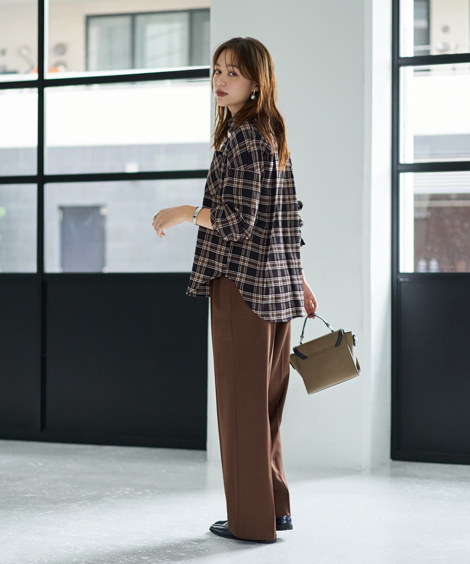 STYLE DELI「立体ステッチチェック柄シャツ」|シャツ・ブラウス|