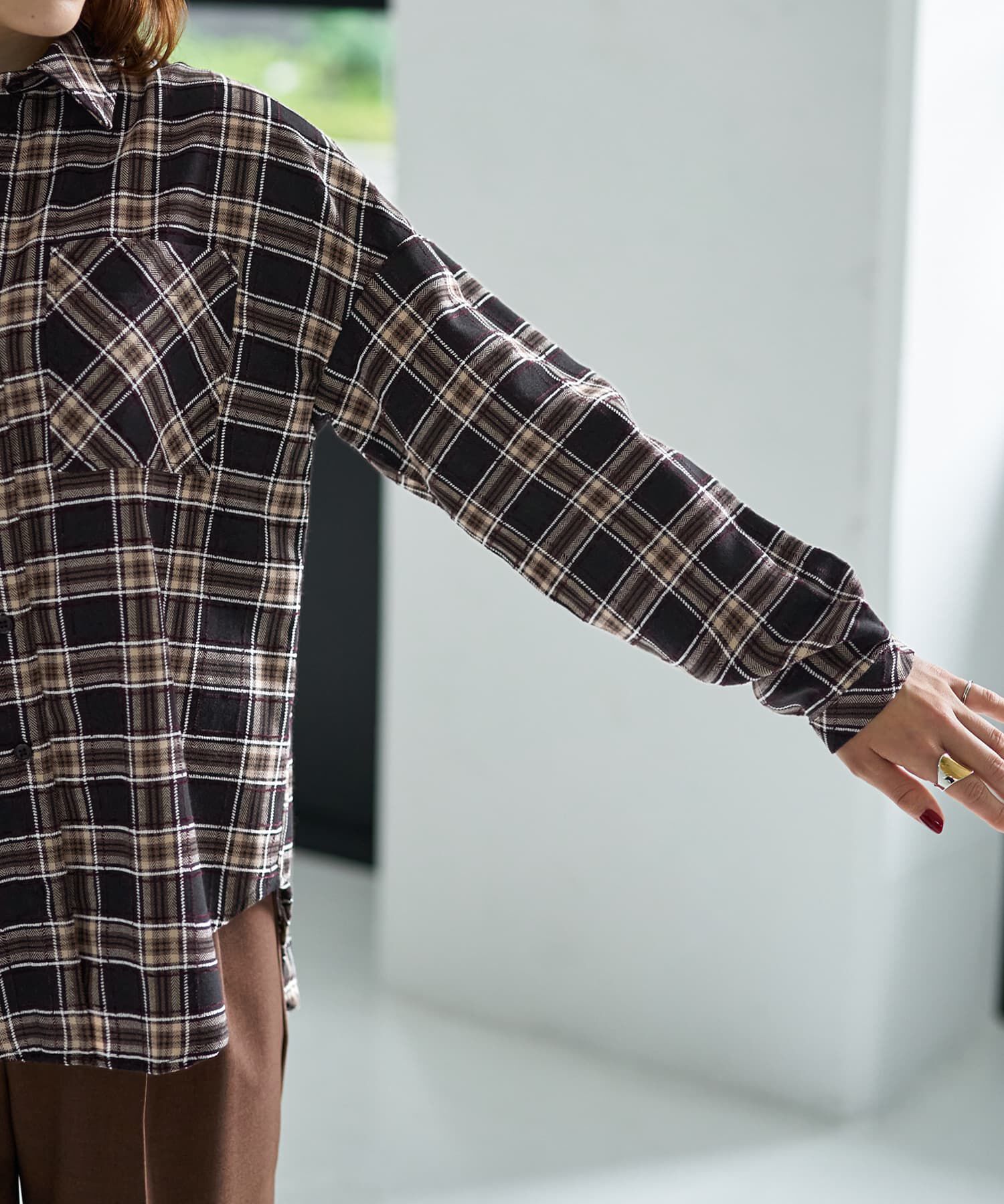 STYLE DELI「立体ステッチチェック柄シャツ」|シャツ・ブラウス|