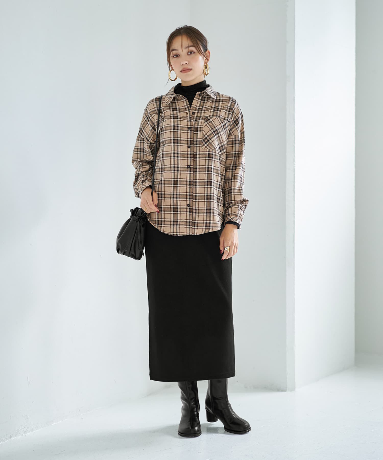 STYLE DELI「立体ステッチチェック柄シャツ」|シャツ・ブラウス|