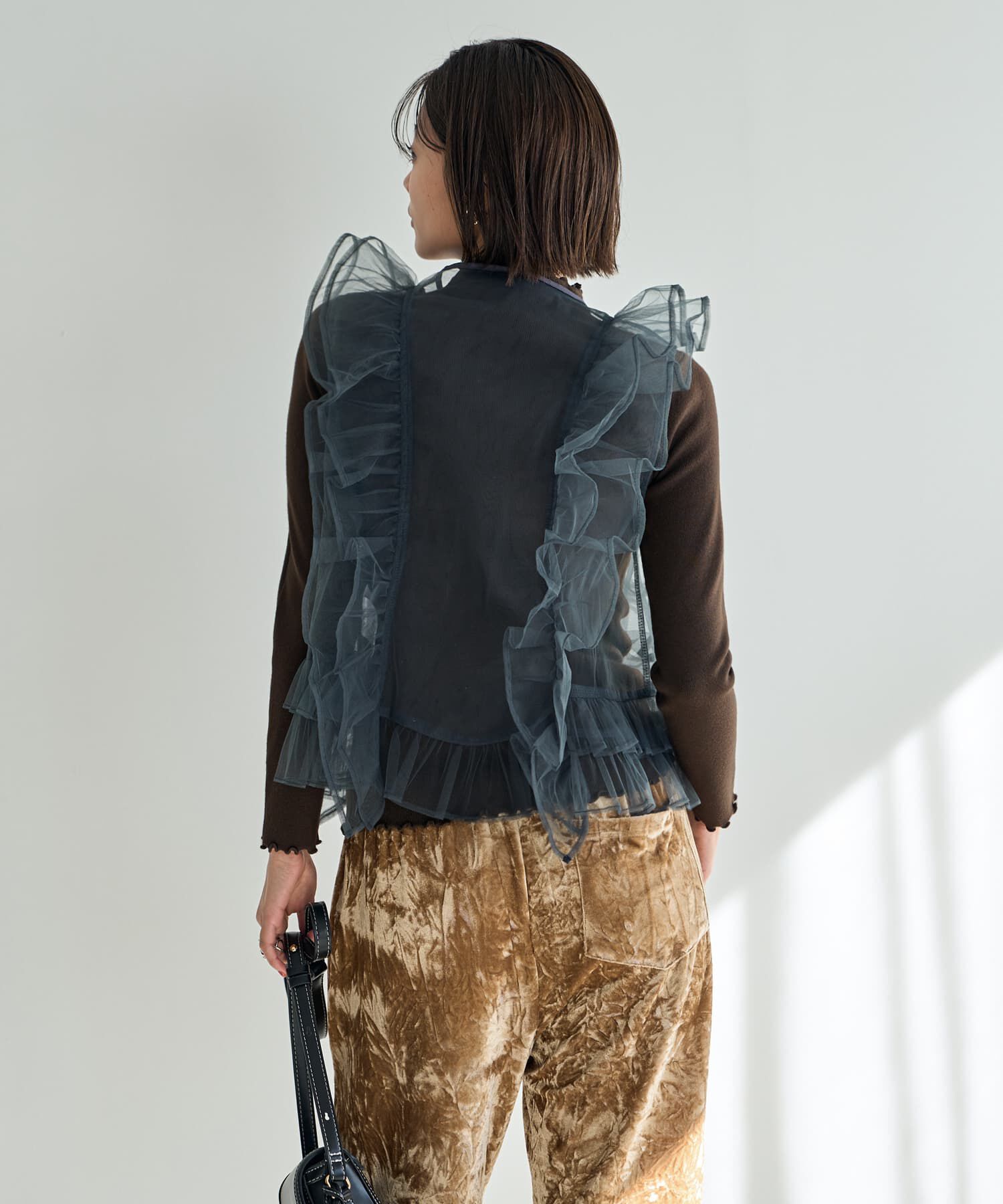 STYLE DELI「チュールフリルベスト」|ベスト・ジレ|