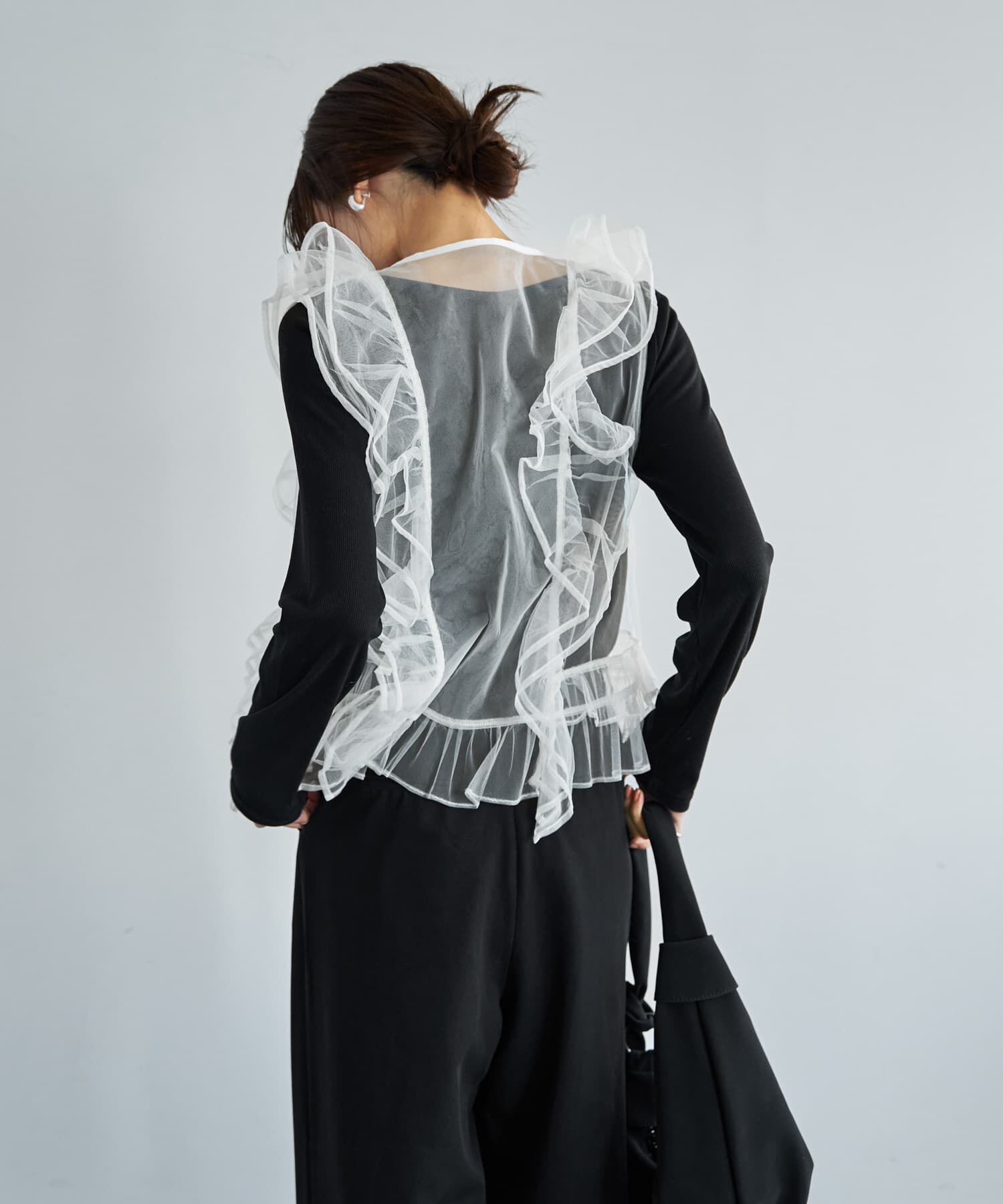 STYLE DELI「チュールフリルベスト」|ベスト・ジレ|