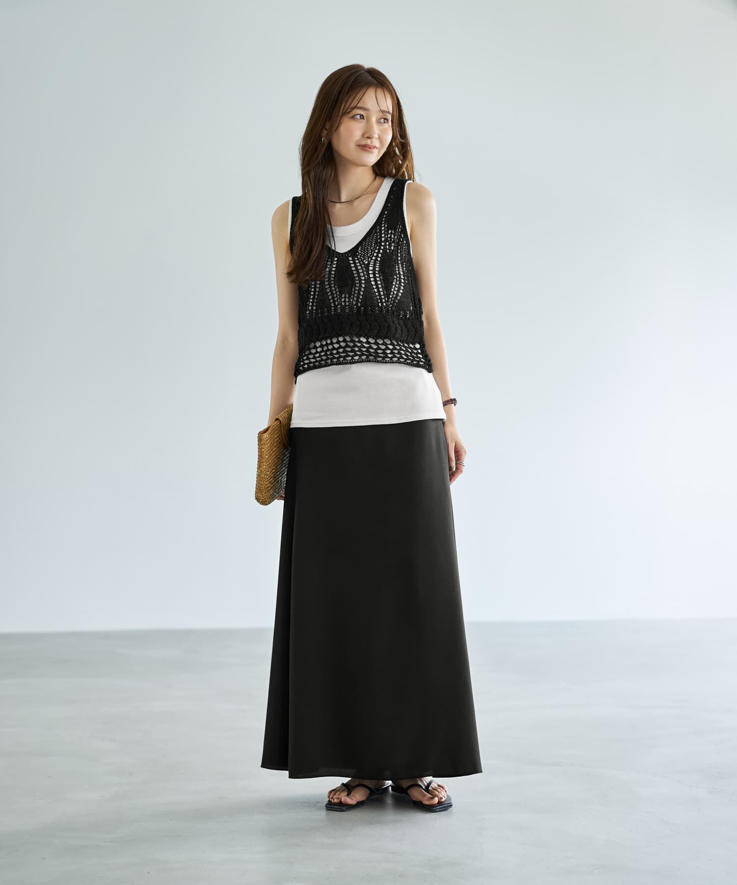 STYLE DELI「透かし編みニットビスチェ」|ベスト・ジレ|