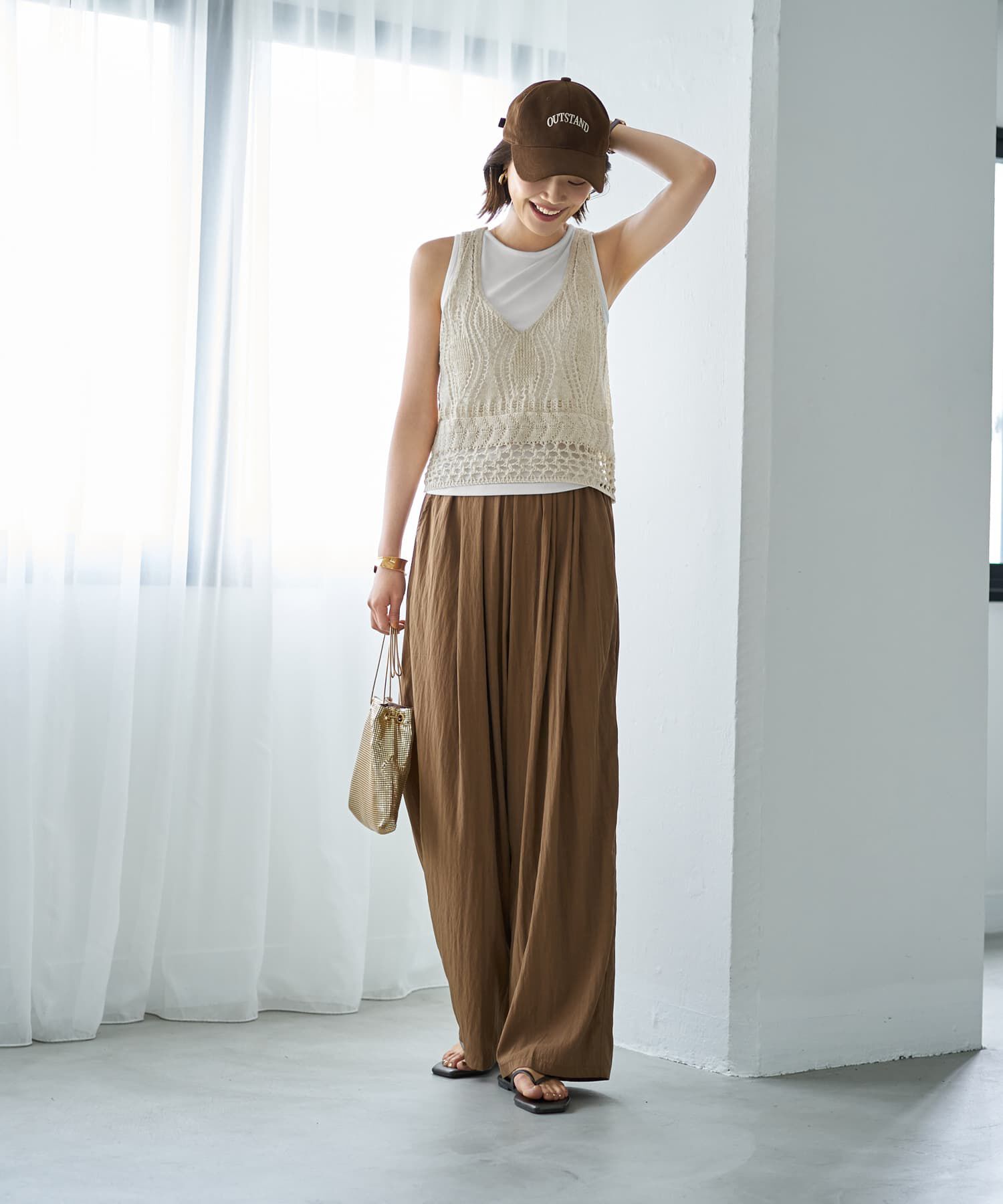 STYLE DELI「透かし編みニットビスチェ」|ベスト・ジレ|