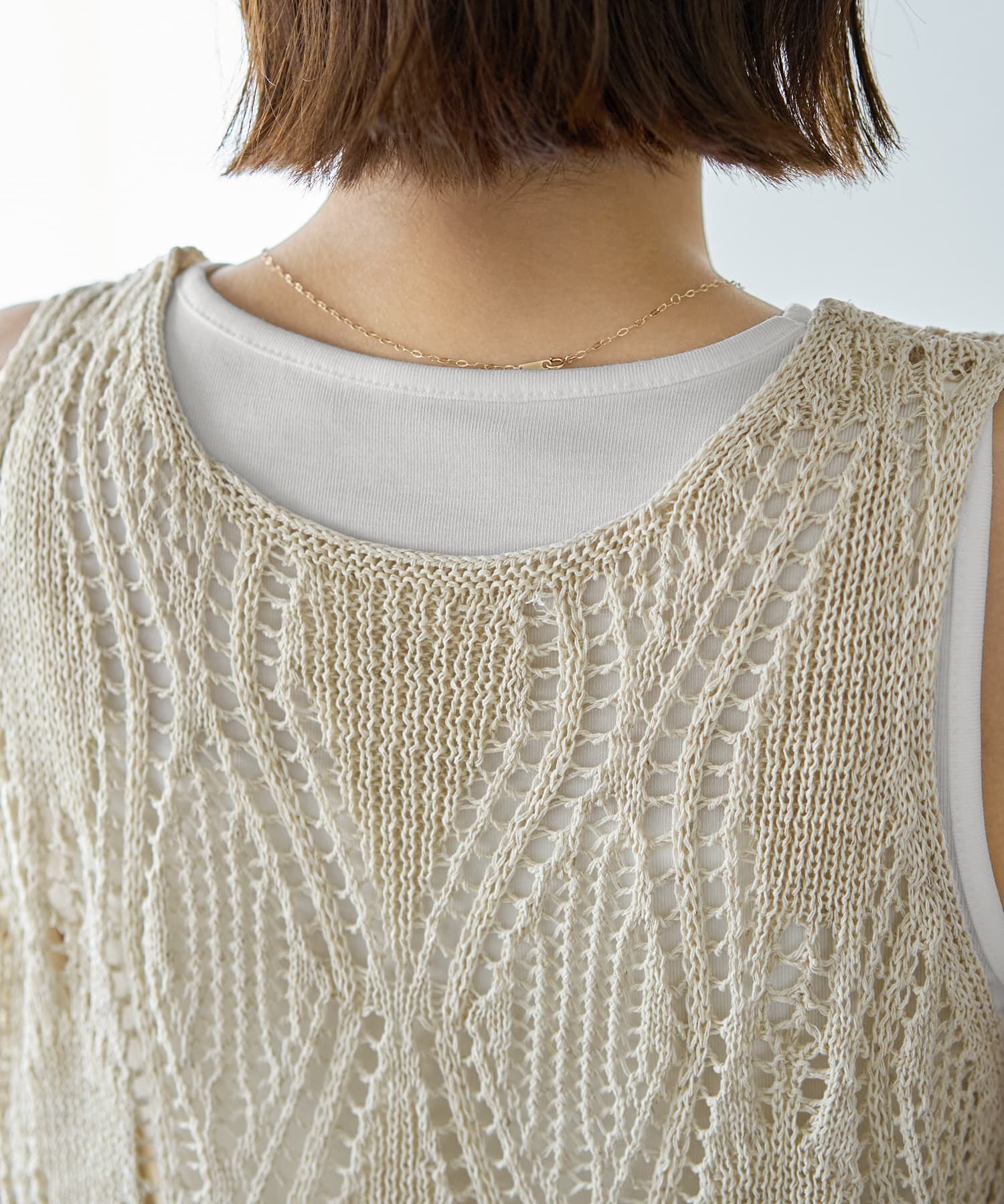 STYLE DELI「透かし編みニットビスチェ」|ベスト・ジレ|