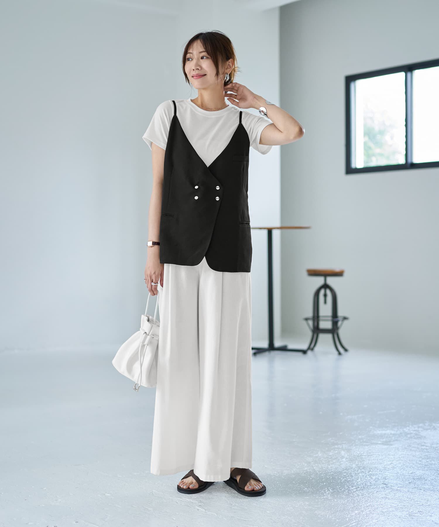 STYLE DELI「キャミ型ダブルベスト」|ベスト・ジレ|