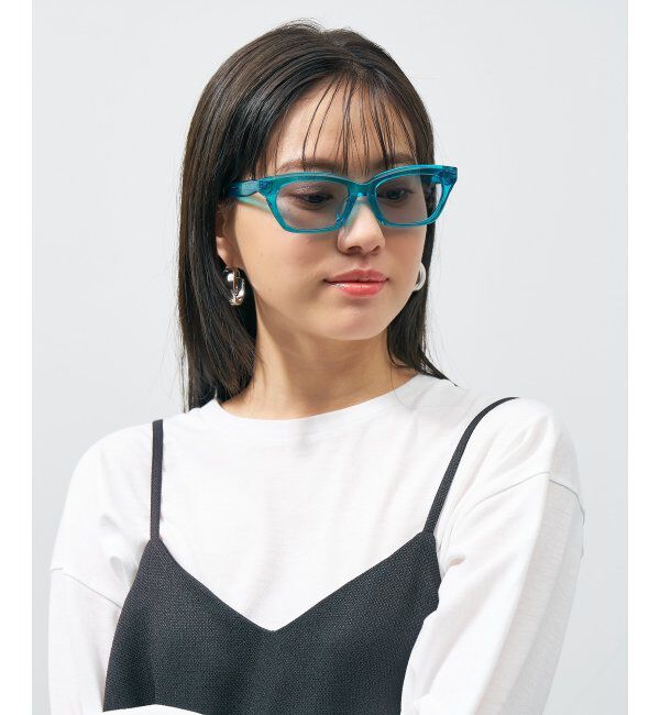  「SUNCUTGlasses/UV100%CUT サングラス カラーレンズ 太縁 紫外線対策 UVカット ユニセックス スポーツ」|サングラス|